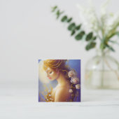 Fantasy Schilderij SciFi Exquise Delicate Gold Int Vierkante Visitekaartje (Staand voorkant)