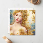 Fantasy Schilderij van een SciFi Exquise Delicate Notitiekaartje (Voorkant / Achterkant in situ)