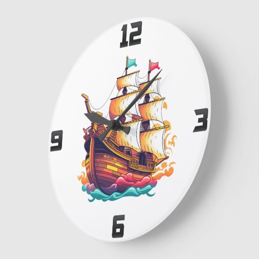 Fantasy schip grote klok (Hoek)