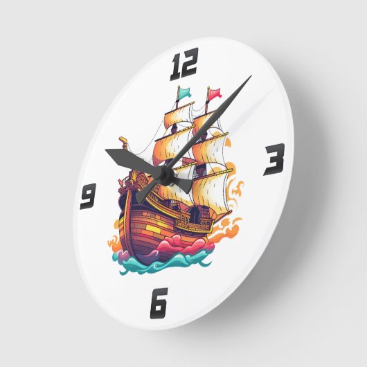 Fantasy schip ronde klok (Hoek)