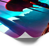 Fantasy Sci-fi Cat Warrior Digital Art Poster (Hoek)