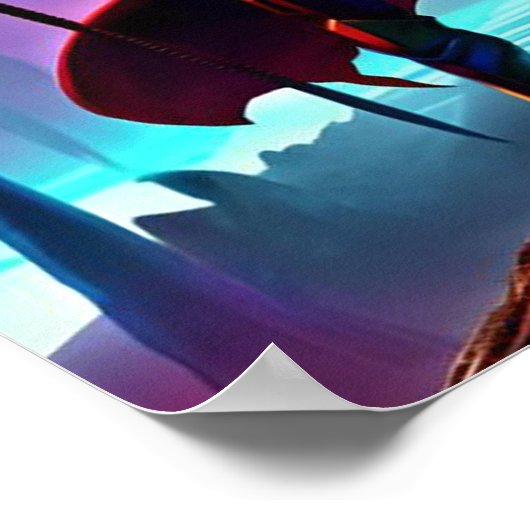 Fantasy Sci-fi Cat Warrior Digital Art Poster (Hoek)