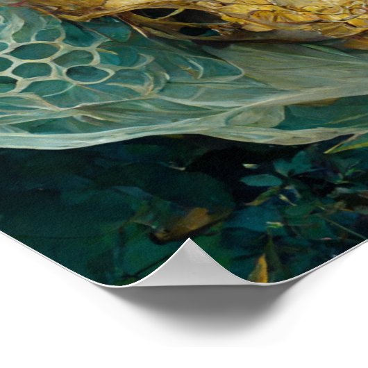 Fantasy Sci-Fi van de Drone Bee Skull Poster (Hoek)