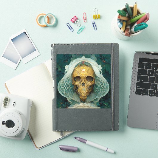 Fantasy Sci-Fi van de Drone Bee Skull Sticker (iPad Cover)