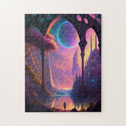 Fantasy Science Fiction Landscape Legpuzzel (Verticaal)
