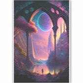 Fantasy Science Fiction Landscape Sticker (Voorkant)