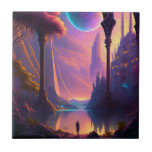 Fantasy Science Fiction Landscape Tegeltje<br><div class="desc">Fantasy Science Fiction Landscape</div>
