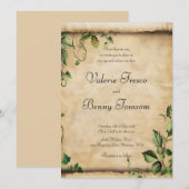 Fantasy Scroll Groene Bladeren Kaart (Voorkant / Achterkant)