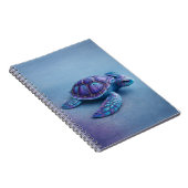 Fantasy Sea Turtle in Blue & Purple, Peaceful  Notitieboek (Rechterzijde)