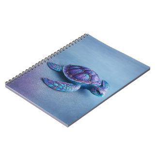 Fantasy Sea Turtle in Blue & Purple, Peaceful  Notitieboek