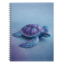 Fantasy Sea Turtle in Blue & Purple, Peaceful Notitieboek