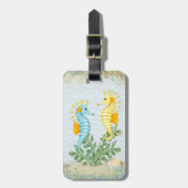Fantasy Seahorse en Bling Bagagelabel (Voorkant verticaal)