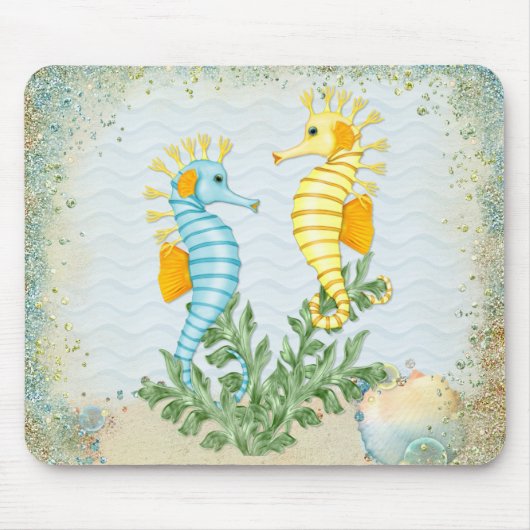 Fantasy Seahorse en Bling Muismat (Voorkant)