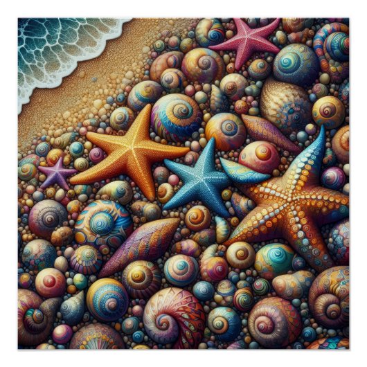 Fantasy seashore Glossy Poster (Voorkant)