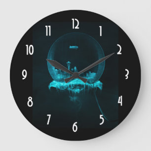 Fantasy Seattle City in een Snowglobe met een Blim Grote Klok