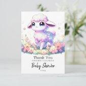 Fantasy Sheep Baby shower Bedankkaart (Staand voorkant)