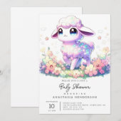Fantasy Sheep Baby shower Kaart (Voorkant / Achterkant)
