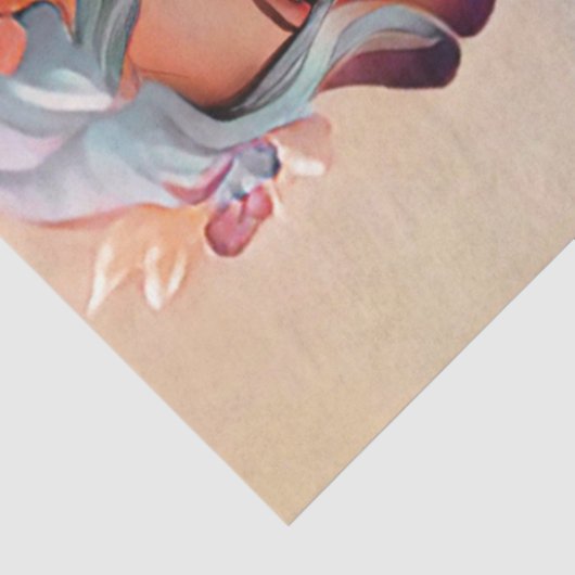 Fantasy Silver Waterverf Zeemeermin Tissuepapier (Detail)