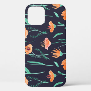Fantasy Sinaasappel Flowers: Waterverf Dark Patter Case-Mate iPhone Case
