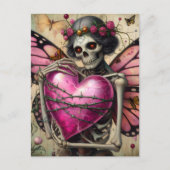 Fantasy Skelet met prikkeldraad hart Briefkaart (Voorkant)