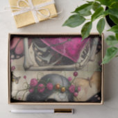 Fantasy Skelet met prikkeldraad Hart decoupage Tissuepapier (Geschenk)