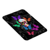 Fantasy skull and colored butterflits magneet (Rechterzijde)