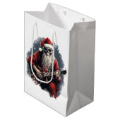 Fantasy Skull Skelet Santa Gitaar Nacht spelen Medium Cadeauzakje (Voorkant Gekanteld)
