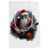 Fantasy Skull Skelet Santa Gitaar Nacht spelen Medium Cadeauzakje (Voorkant)