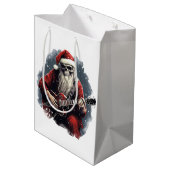 Fantasy Skull Skelet Santa Gitaar Nacht spelen Medium Cadeauzakje (Achterkant Gekanteld)