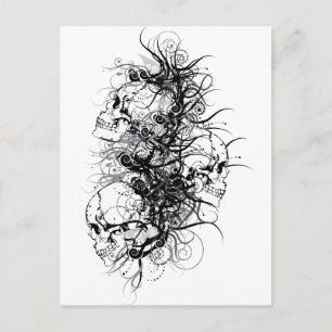 Fantasy Skulls Briefkaart