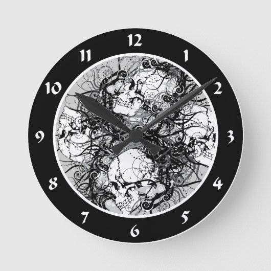 Fantasy Skulls Ronde Klok (Voorkant)