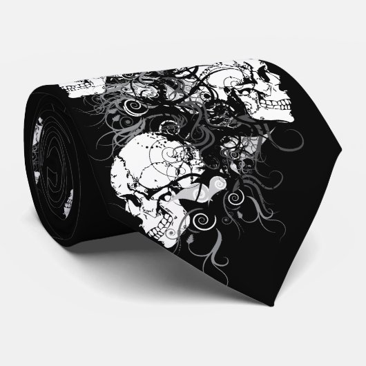 Fantasy Skulls Stropdas (Opgerold)