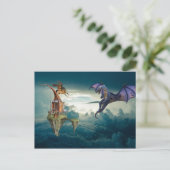 Fantasy Sky Dragon Pegasus Briefkaart (Staand voorkant)