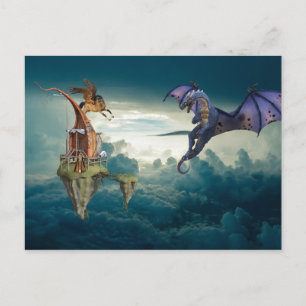 Fantasy Sky Dragon Pegasus Briefkaart