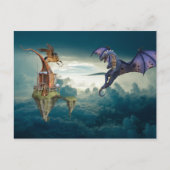 Fantasy Sky Dragon Pegasus Briefkaart (Voorkant)