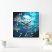 Fantasy Sky Moon Wall Clock Vierkante Klok (Huis)