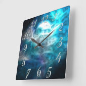 Fantasy Sky Moon Wall Clock Vierkante Klok (Hoek)