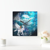 Fantasy Sky Pegasus Wandklok (Huis)