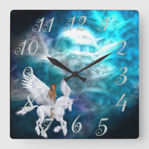 Fantasy Sky Pegasus Wandklok