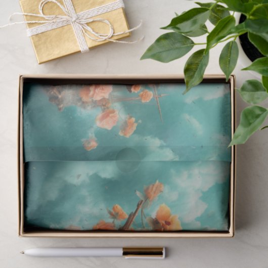 Fantasy Sky Pirate Schip Tissuepapier (Geschenk)