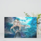 Fantasy Sky Siren Briefpapier (Staand voorkant)