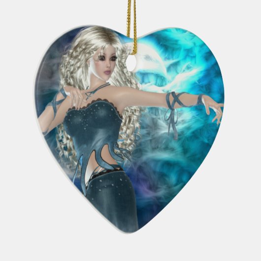 Fantasy Sky Siren Keramisch Ornament (Rechts)