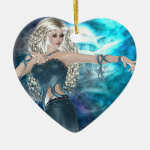 Fantasy Sky Siren Keramisch Ornament