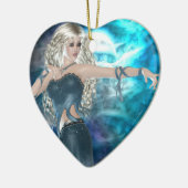 Fantasy Sky Siren Keramisch Ornament (Links)