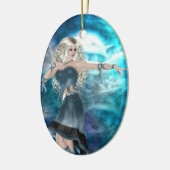 Fantasy Sky Siren Keramisch Ornament (Links)