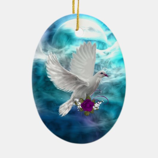 Fantasy Sky Siren Keramisch Ornament (Achterkant)