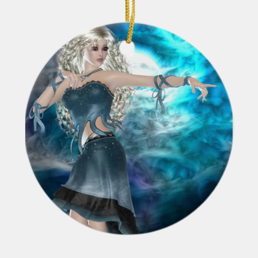 Fantasy Sky Siren Keramisch Ornament (Voorkant)