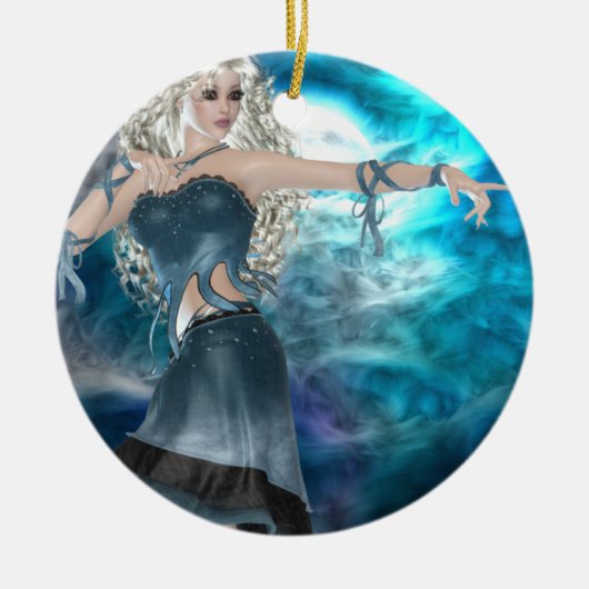 Fantasy Sky Siren Keramisch Ornament (Voorkant)