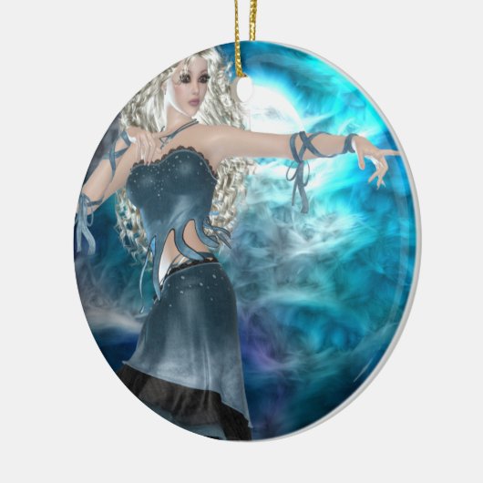Fantasy Sky Siren Keramisch Ornament (Links)