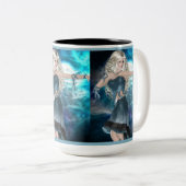 Fantasy Sky Siren Tweekleurige Koffiemok (Voorkant rechts)